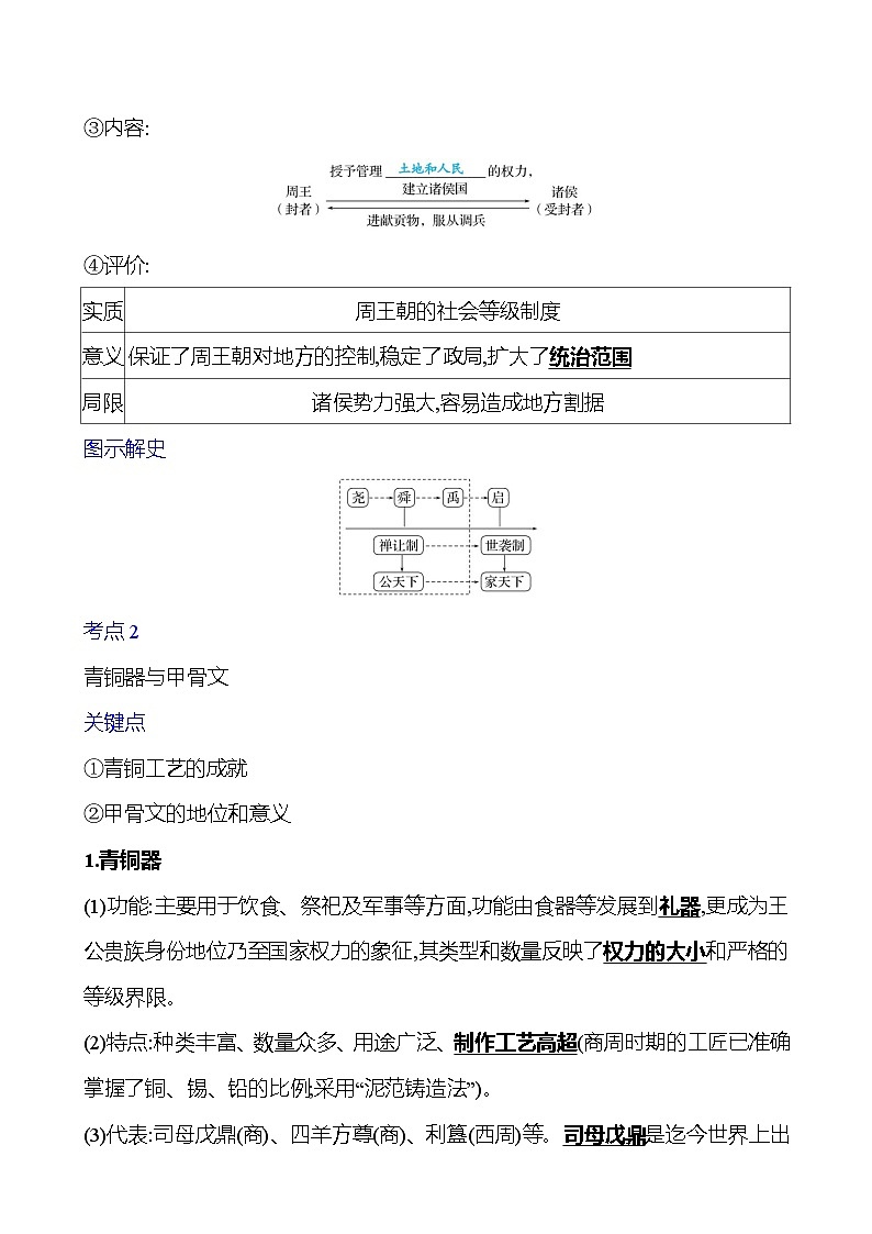 第二单元　夏商周时期：早期国家与社会变革 学案 2023-2024 初中历史复习03