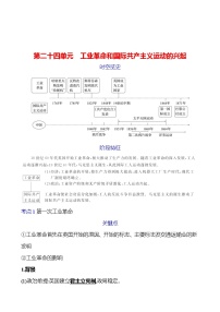 第二十四单元　工业革命和国际共产主义运动的兴起 学案 2023-2024 初中历史复习