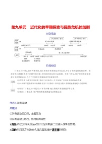 第九单元　近代化的早期探索与民族危机的加剧 学案 2023-2024 初中历史复习