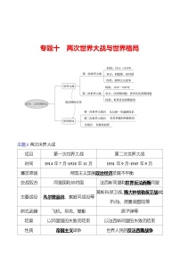 专题十　两次世界大战与世界格局 学案 2023-2024 初中历史复习