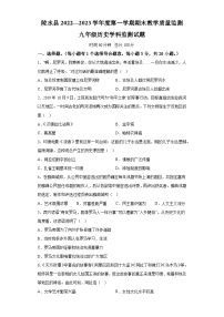 海南省陵水县2022-2023学年九年级上学期期末历史试题（含解析）