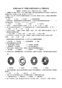 湖南省永州市东安县2023-2024学年七年级上学期12月月考历史试题（含答案）