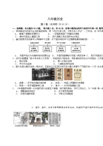 山东省潍坊市高密市立新中学2023-2024学年部编版八年级上学期12月月考历史试题