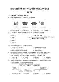 四川省自贡市2023-2024学年九年级上学期第三次月考历史模拟试题（含答案）