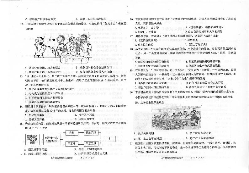 广东省汕头市潮南区陈店镇初中学校2023-2024学年九年级上学期期末历史试题02