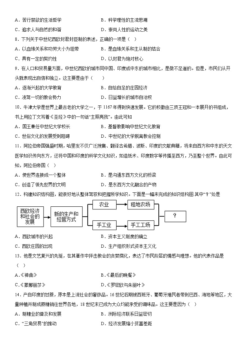 河南省洛阳东升第二初级中学2023--2024学年部编版九年级上册第一次月考历史试题（含解析）02