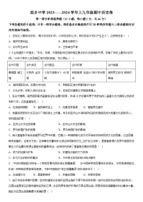 广东省深圳市西乡中学2023-2024学年九年级上册期中历史试题（含解析）