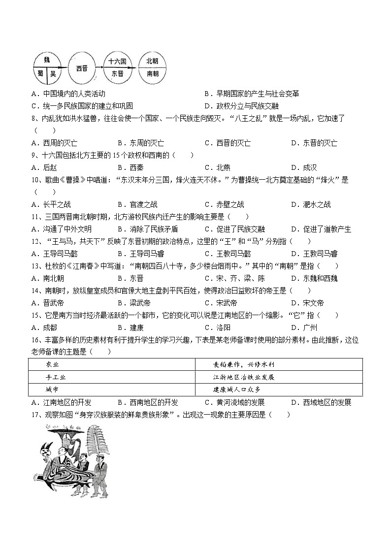 广东省汕头市潮南区两英河浦学校2023-2024学年七年级上学期1月月考历史试题（含答案）第2页