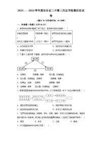 辽宁省盘锦市双台子区2023—2024学年部编版九年级上学期第三次月考历史试卷（含解析）