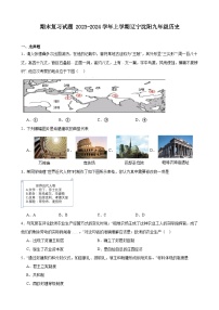 2023-2024学年上学期辽宁沈阳九年级历史期末复习试题（含解析）