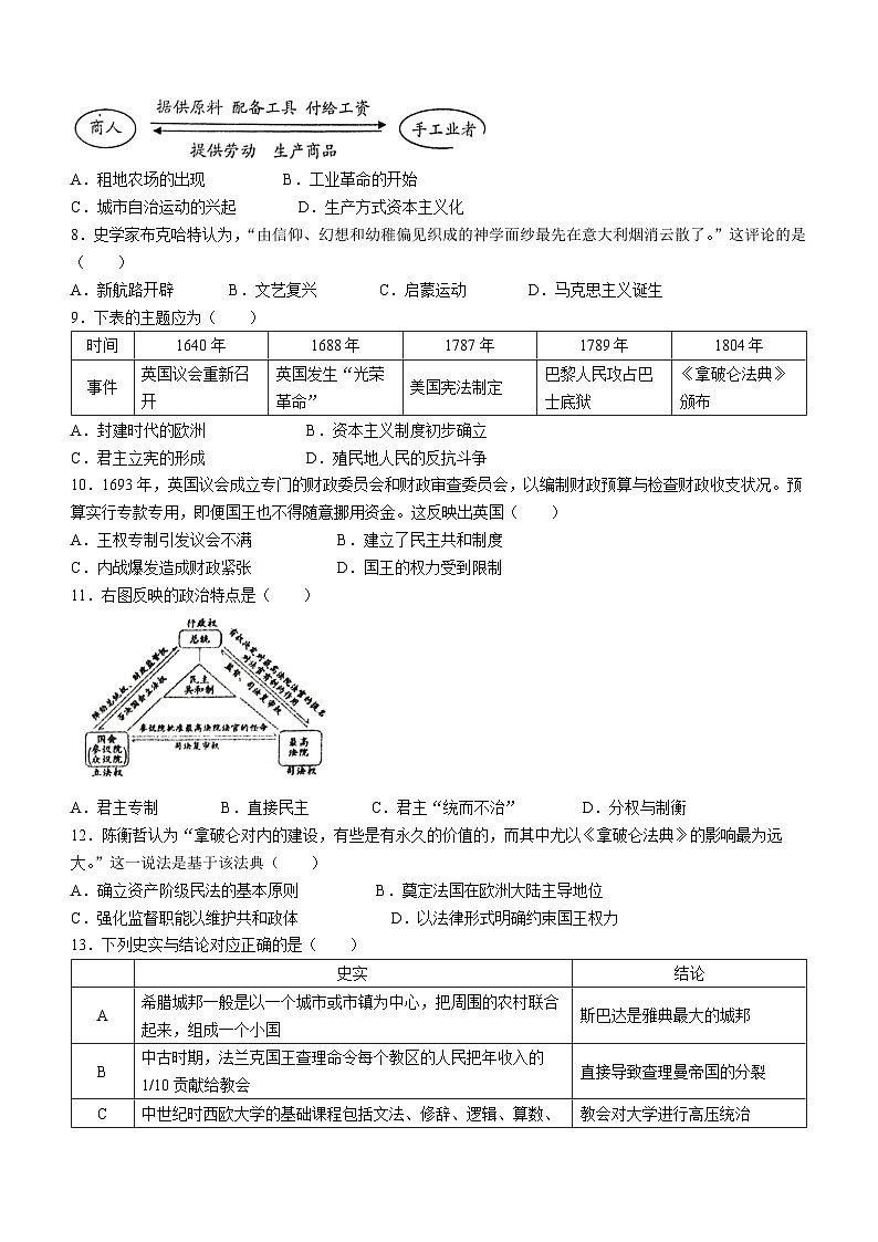 江苏省徐州市沛县第五中学2023-2024学年九年级上学期期末历史试题02