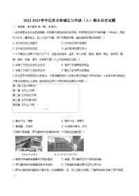 2022-2023学年北京市东城区九年级（上）期末历史试题（含详细答案解析）