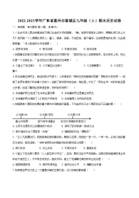 2022-2023学年广东省惠州市惠城区九年级（上）期末历史试卷（含详细答案解析）