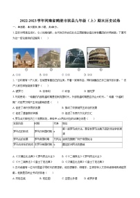 2022-2023学年河南省鹤壁市淇县九年级（上）期末历史试卷（含详细答案解析）