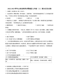 2022-2023学年山东省菏泽市郓城县九年级（上）期末历史试卷（含详细答案解析）