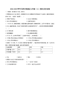 2022-2023学年天津市东丽区九年级（上）期末历史试卷（含详细答案解析）