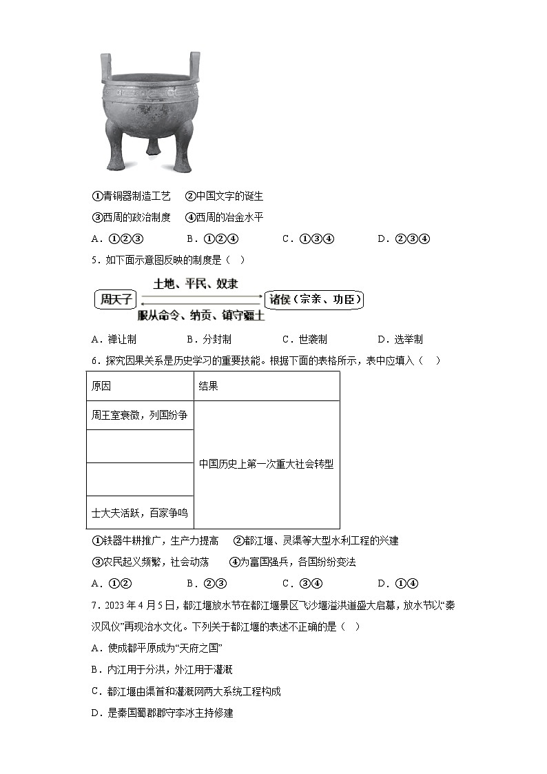河北省张家口市宣化区2023-2024学年七年级上学期期末历史试题（含解析）第2页