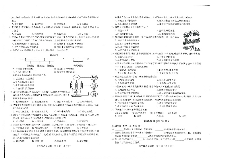 山东省聊城市冠县2023-2024学年七年级上学期1月期末历史试题02