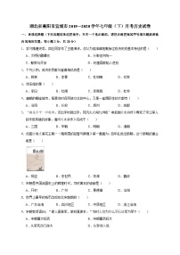 湖北省襄阳市宜城市2019—2020学年七年级（下）月考（网考）历史试卷（word版含答案）