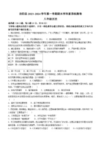 河南省洛阳市汝阳县实验初中2023-2024学年部编版八年级上学期1月期末历史试题