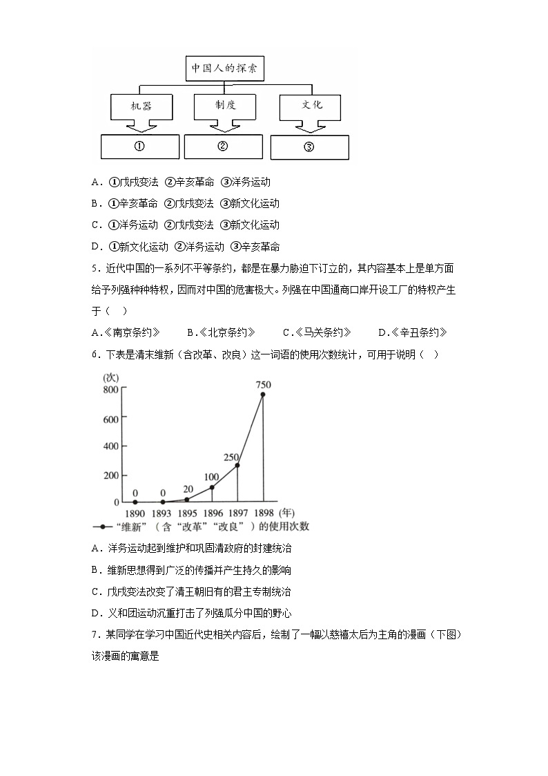 甘肃省天水市秦州区2023-2024学年八年级上学期期末考试历史试题（含解析）02