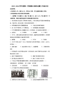 陕西省商洛市洛南县2023-2024学年八年级上学期1月期末历史试题（含解析）