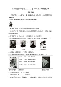 山东省菏泽市东明县2023-2024学年八年级上学期期末历史模拟试题（含答案）