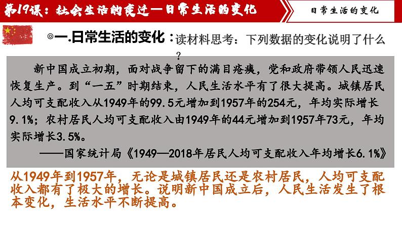 【核心素养目标】统编版历史八年级下册第19课社会生活的变迁课件+教案+课时训练04