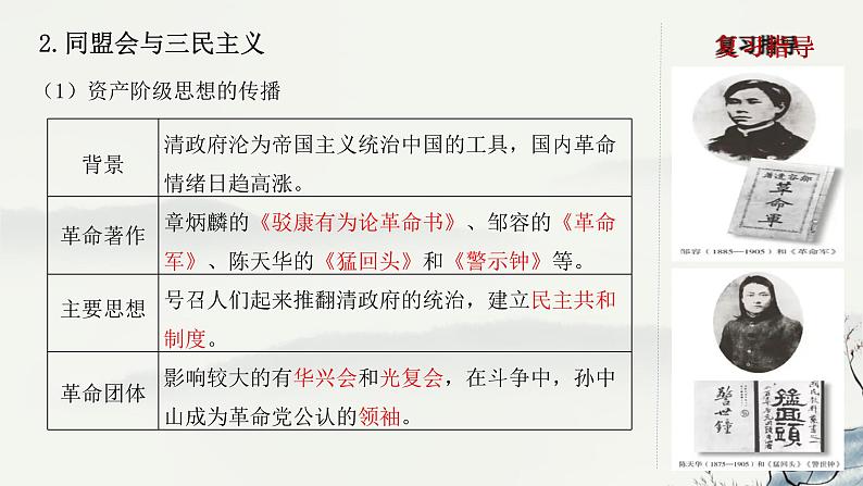 主题10 资产阶级民主革命与中华民国的建立-2023年-2024年中考历史第一轮复习课件第6页