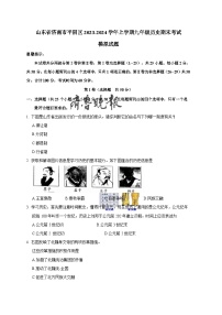 山东省济南市平阴区2023-2024学年上册九年级历史期末考试模拟试题（附答案）