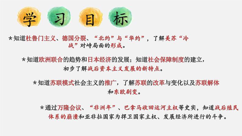 【备战2024年中考】一轮复习 初中历史 考点讲练测 专题03 二战后的世界变化（板块六）-课件第2页