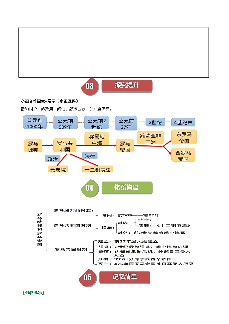 【同步学案】人教版 初中历史 九年级上册 第5课 罗马城邦和罗马帝国（学案）02