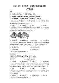 广东省阳江市阳春市2023-2024学年七年级上学期期末历史试题（含解析）