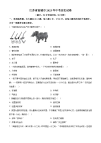 2023年江苏省盐城市中考历史真题