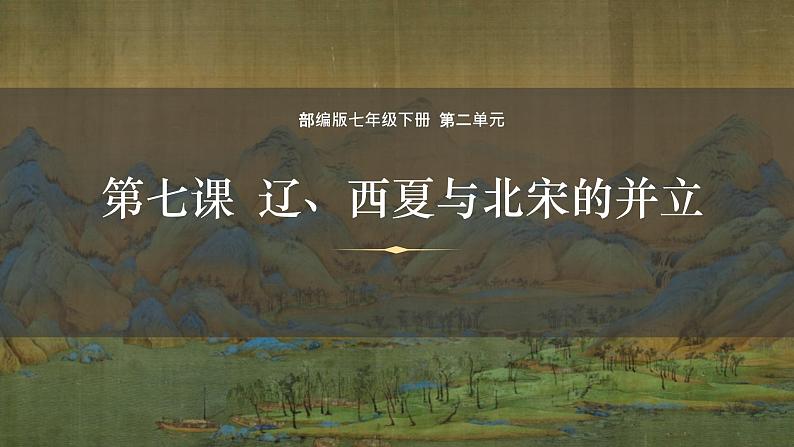 第7课辽、西夏与北宋的并立+课件++2023-2024学年部编版七年级历史下学期 (1)第1页