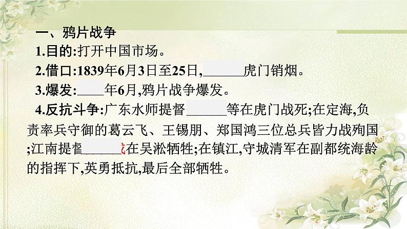 人教版初中历史总复习第7单元中国开始沦为半殖民地半封建社会课件第3页