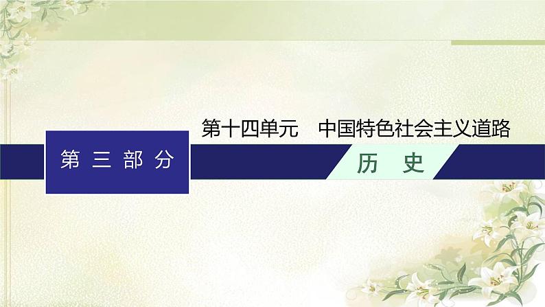 人教版初中历史总复习第14单元中国特色社会主义道路课件01