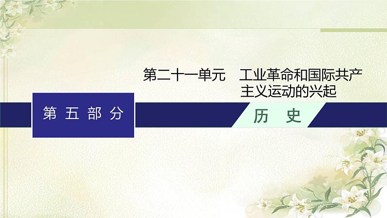 人教版初中历史总复习第21单元工业革命和国际共产主义运动的兴起课件01