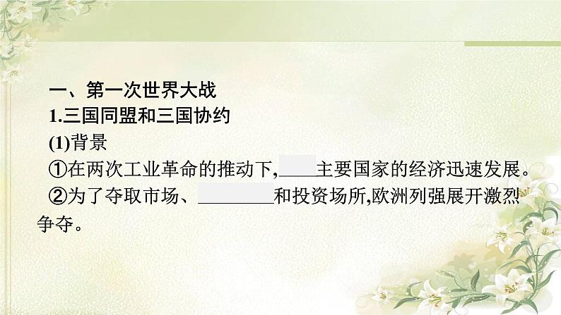 人教版初中历史总复习第24单元第一次世界大战和战后初期的世界课件03