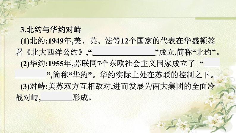 人教版初中历史总复习第26单元第二次世界大战后的世界变化课件06