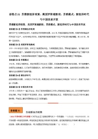 中考历史考试易错题专项特训 易错点21 新经济时代、新经济政策、罗斯福新政的比较（原卷版+解析）