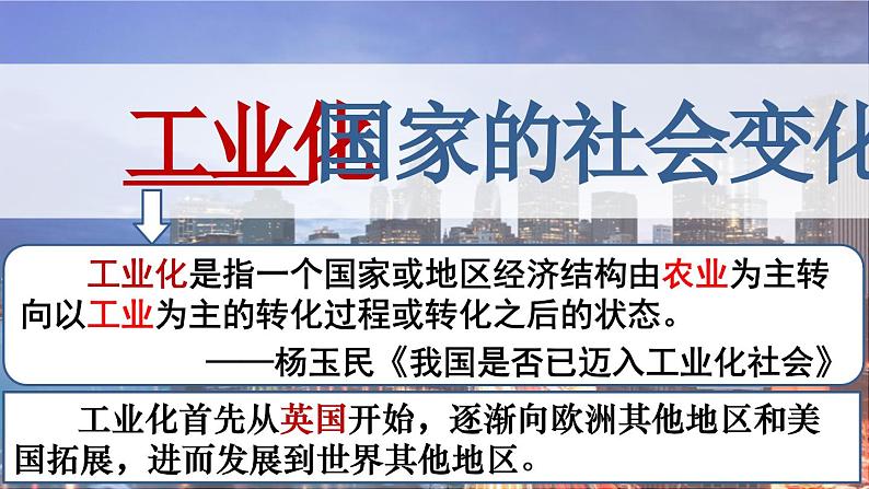 人教版九年级下册第二单元第六课工业化国家的社会变化PPT课件第2页