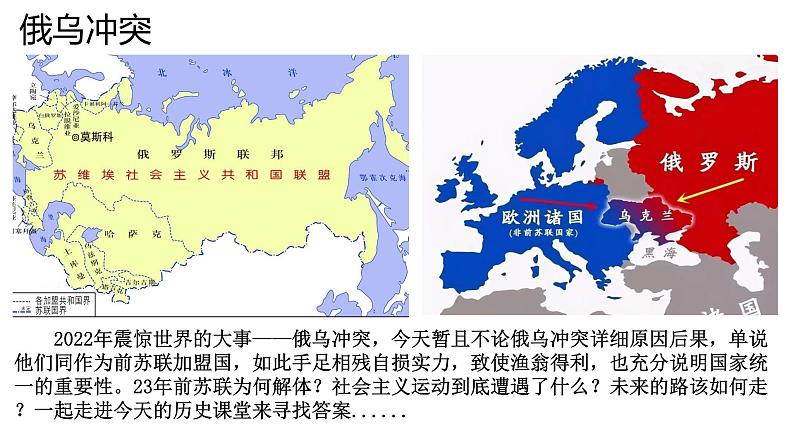 人教版九年级下册第五单元第十八课社会主义的发展与挫折PPT课件01