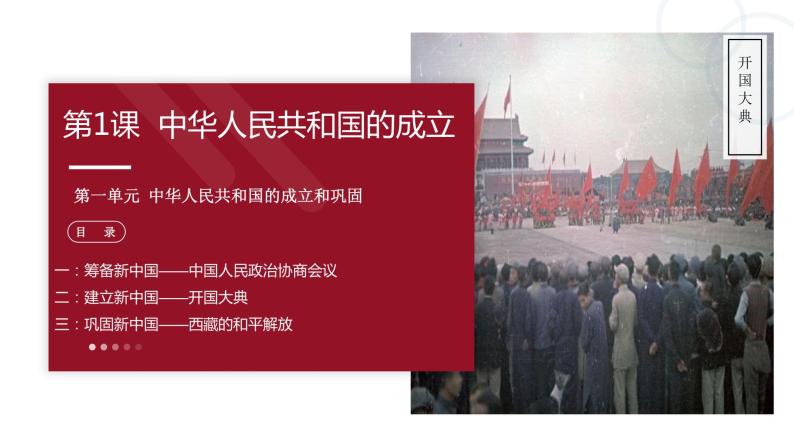 第1课   中华人民共和国的成立 课件+教案+学案+练习（含答案）02