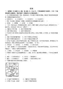 江苏省宿迁市宿豫区2023-2024学年部编版八年级上学期期末历史试题