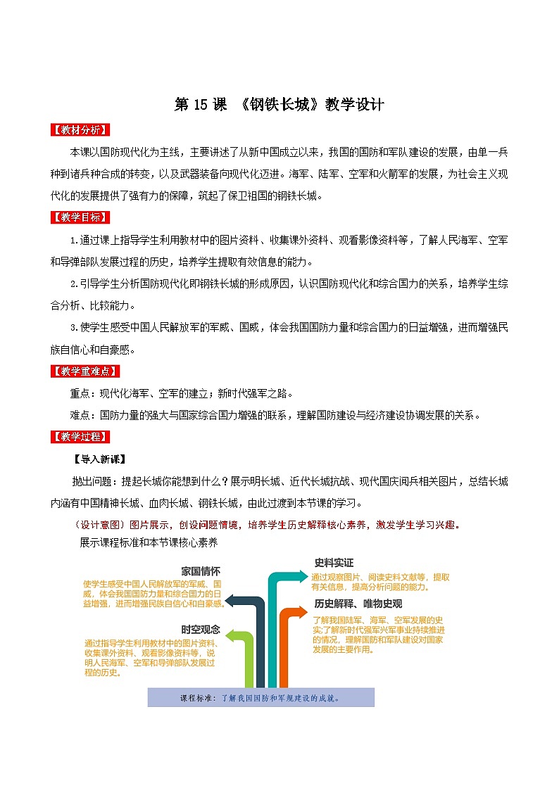 第15课 钢铁长城 课件+教案+学案+练习（含答案）01