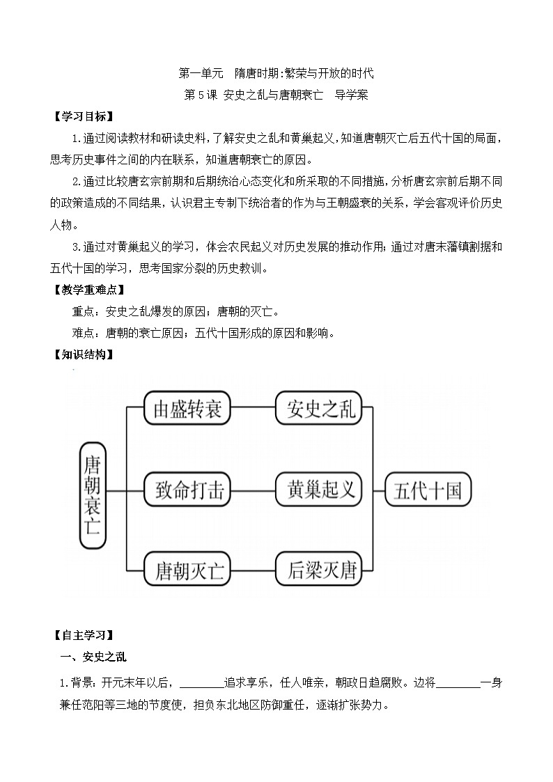 安史之乱与唐朝衰亡第1页