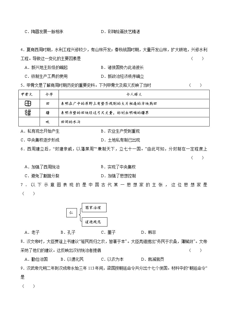 【开学摸底考】七年级历史（广西专用）-2023-2024学年初中下学期开学摸底考试卷.zip02