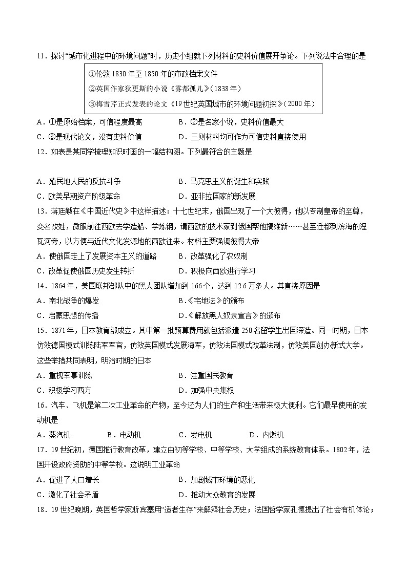 【开学摸底考试】九年级历史（广东专用）-2023-2024学年初中下学期开学摸底考试卷.zip03