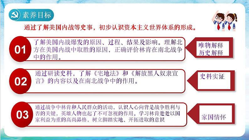 【核心素养】 人教部编版历史九年级下册3《美国内战》课件+学案03